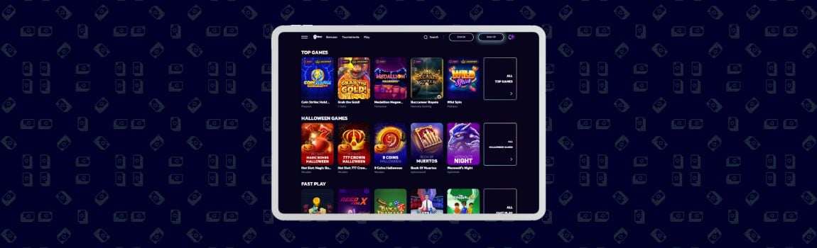 screenshot of 21Bit Casino in Oceania