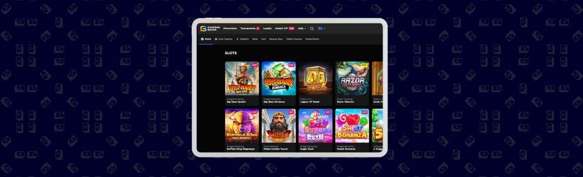 screenshot of CasinoBuck in NZ