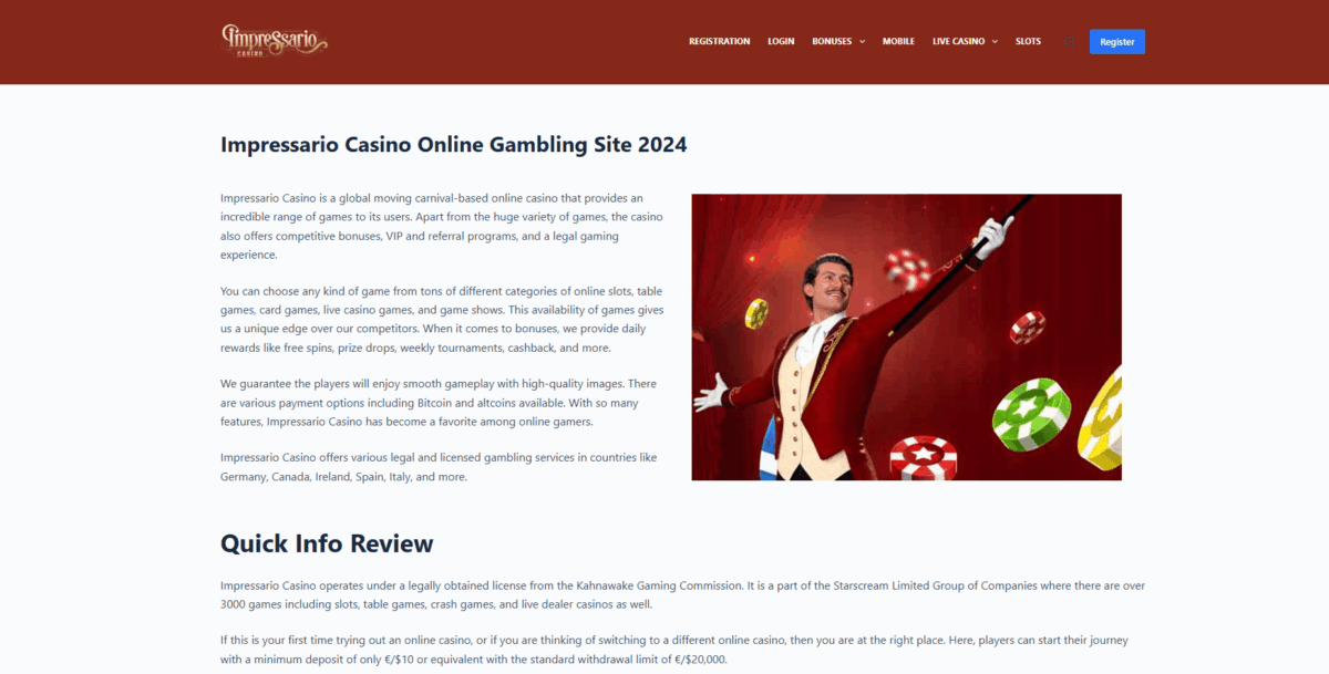 Impressario Casino
