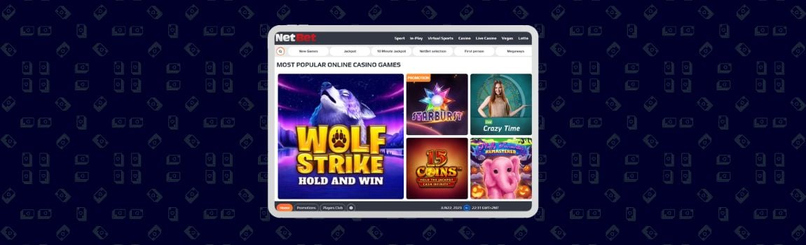 screenshot of NetBet Casino in the UK