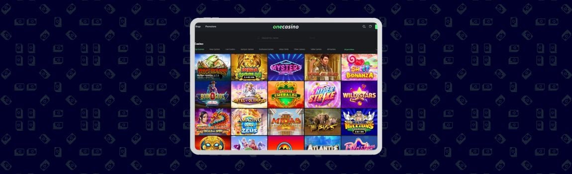 screenshot of One Casino in Canada
