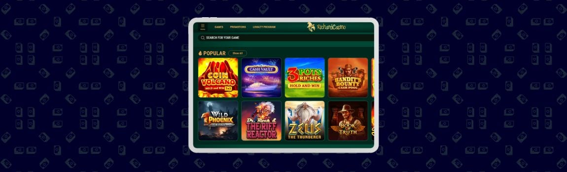 screenshot of Richard Casino in Oceania