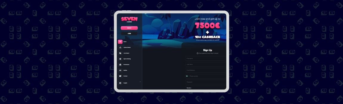 screenshot of Seven Casino in the NL