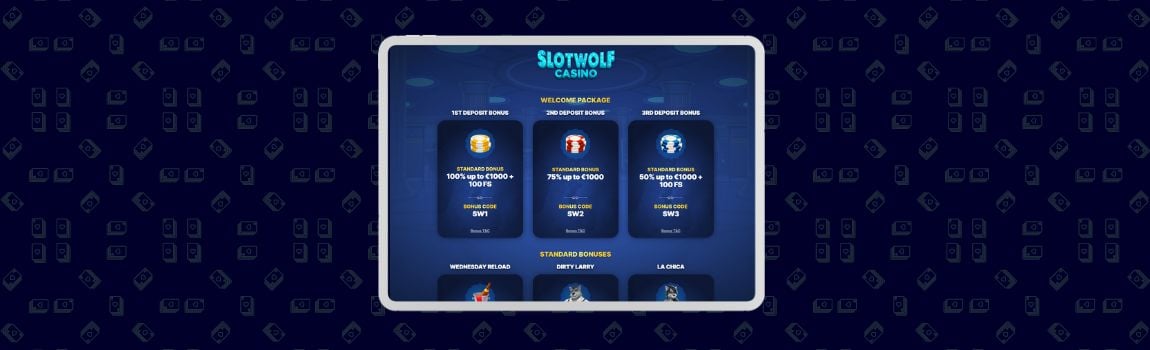 screenshot of Slotwolf Casino in Germany