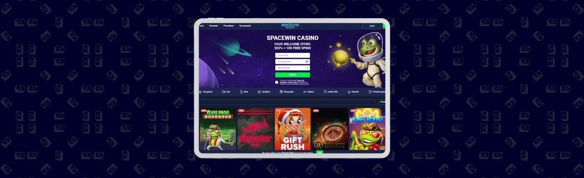 screenshot of SpaceWin Casino in the NL