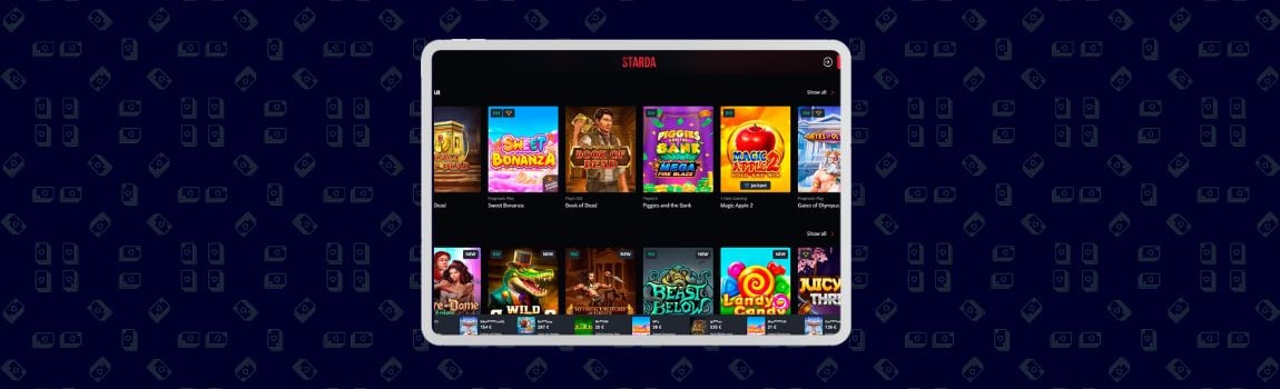 screenshot of Starda Casino in Oceania