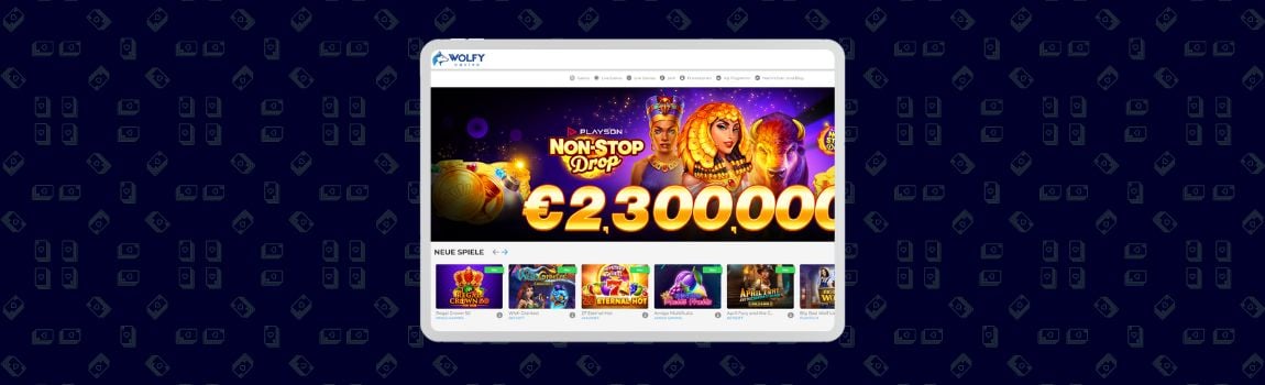 screenshot of Wolfy Casino in the Austria